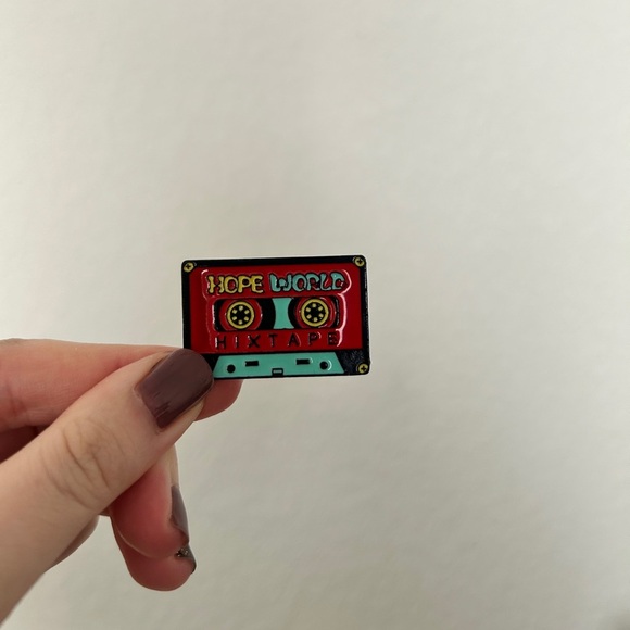 Hope World Mixtape Cassette Enamel Pin- NEW - Picture 1 of 2